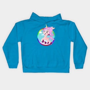 Suzi the happy unicorn Kids Hoodie